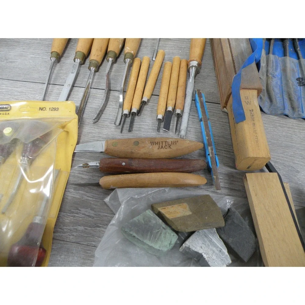 Vintage & Modern Wood Carving Tool Lot Ashley Iles General Walnut Hollow
